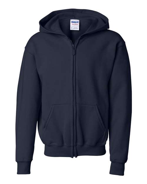 Gildan Youth Heavy Blend Full-Zip Hooded Sweatshirt Youth Apparel Hoodies & Sweatshirts