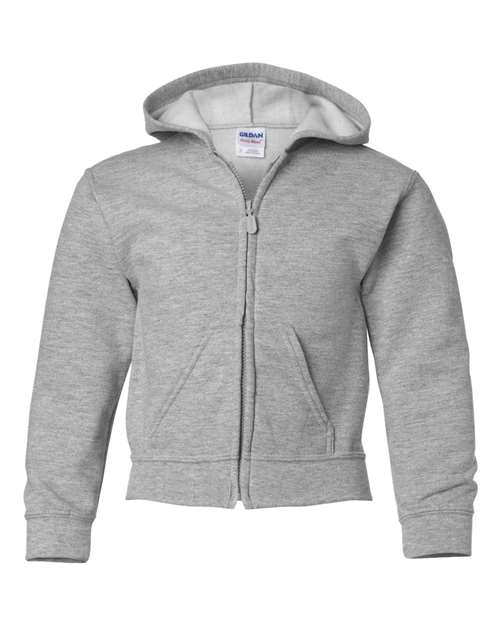 Gildan Youth Heavy Blend Full-Zip Hooded Sweatshirt Youth Apparel Hoodies & Sweatshirts