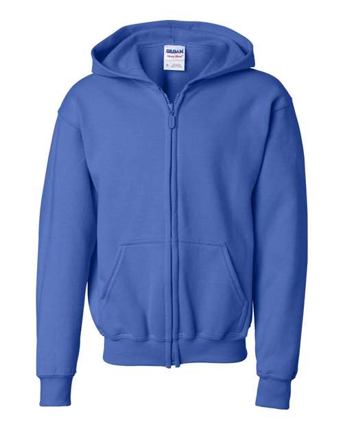 Gildan Youth Heavy Blend Full-Zip Hooded Sweatshirt Youth Apparel Hoodies & Sweatshirts