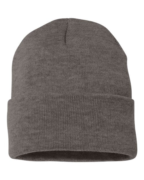 Sportsman Men's Jersey Lined 12" Cuffed Beanie Unisex Accessories Hats & Caps