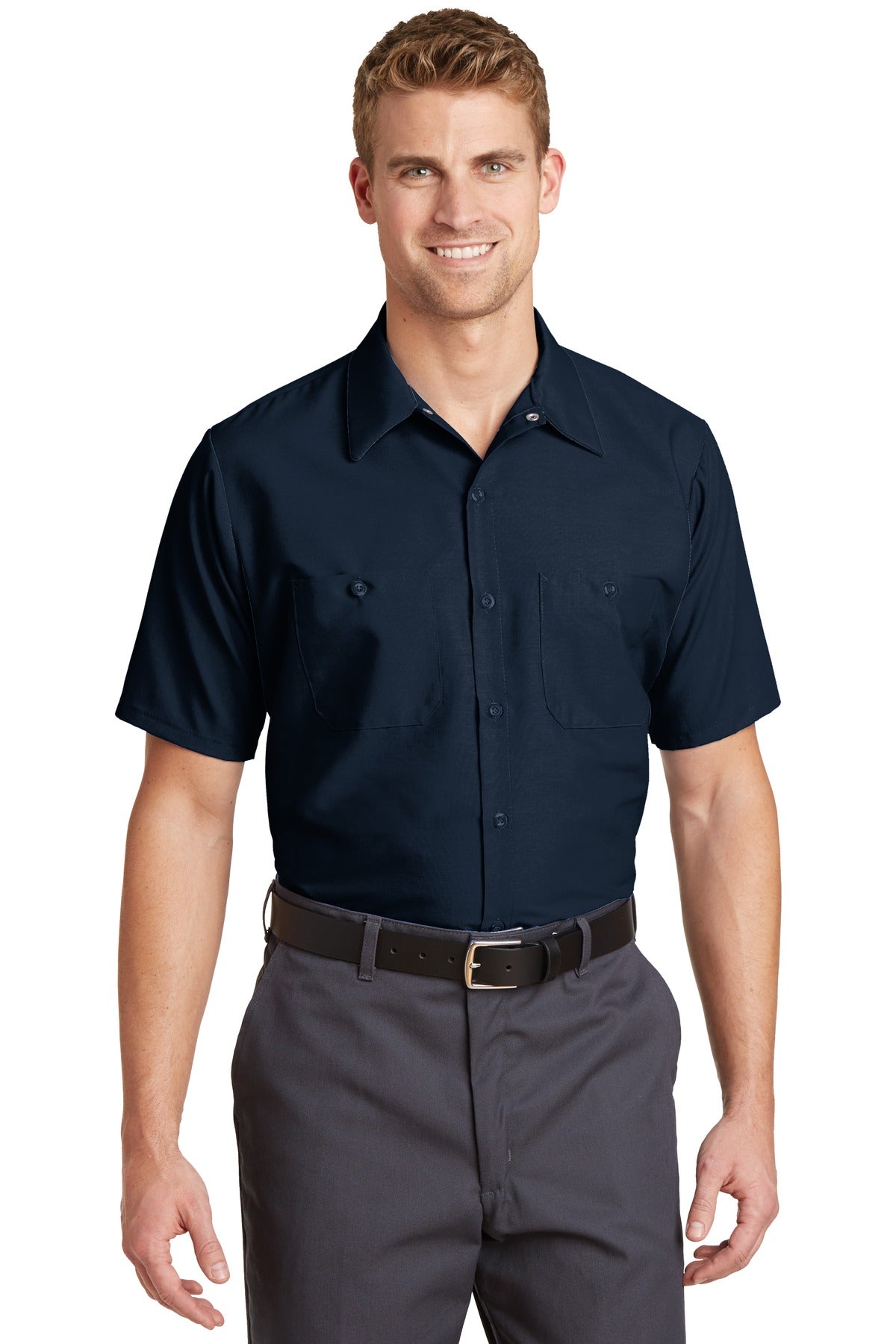 Red Kap Men's Short Sleeve Industrial Work Shirt