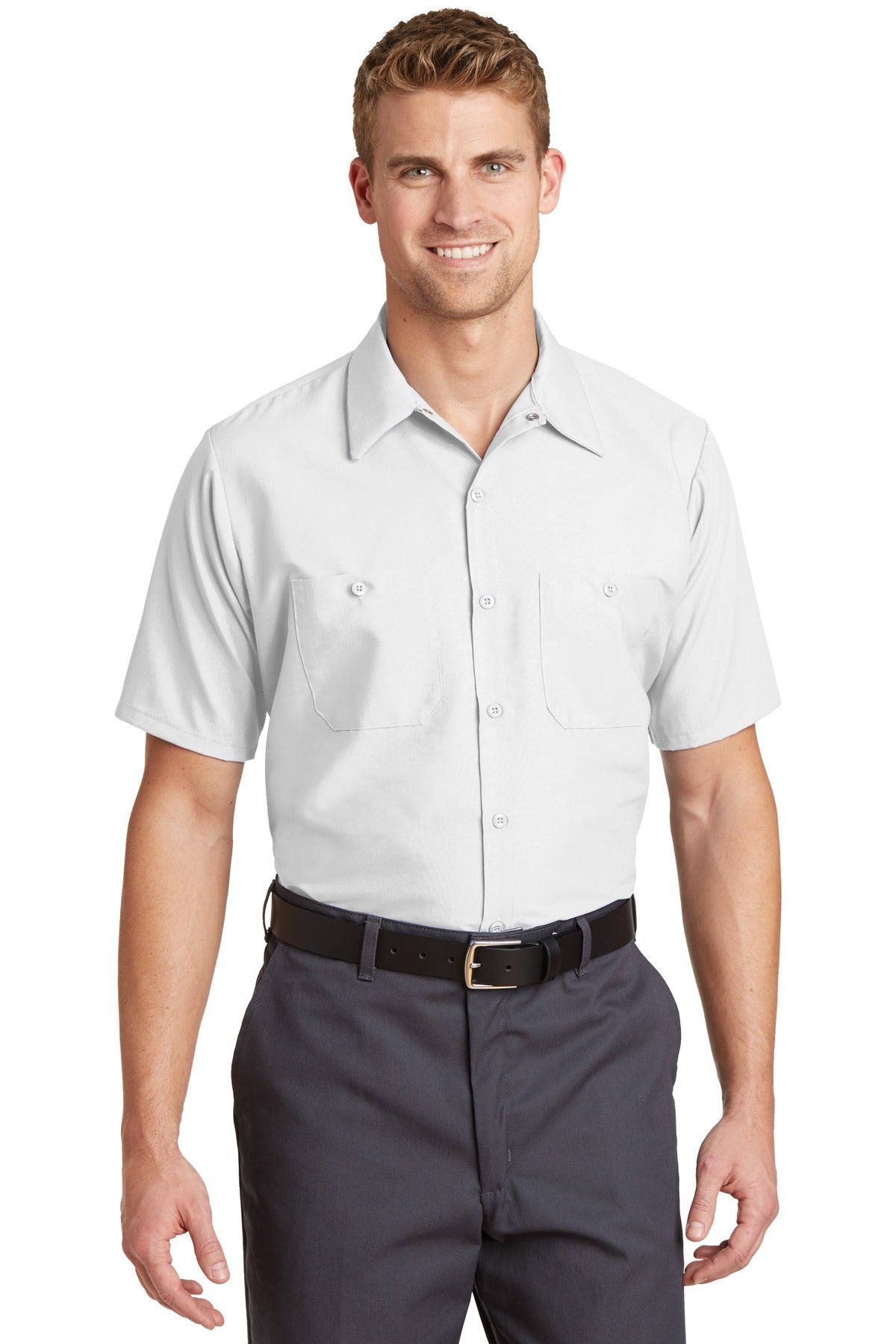 Red Kap Men's Industrial Short Sleeve Work Shirt. SP24 Corporate Apparel Shirts & Tops