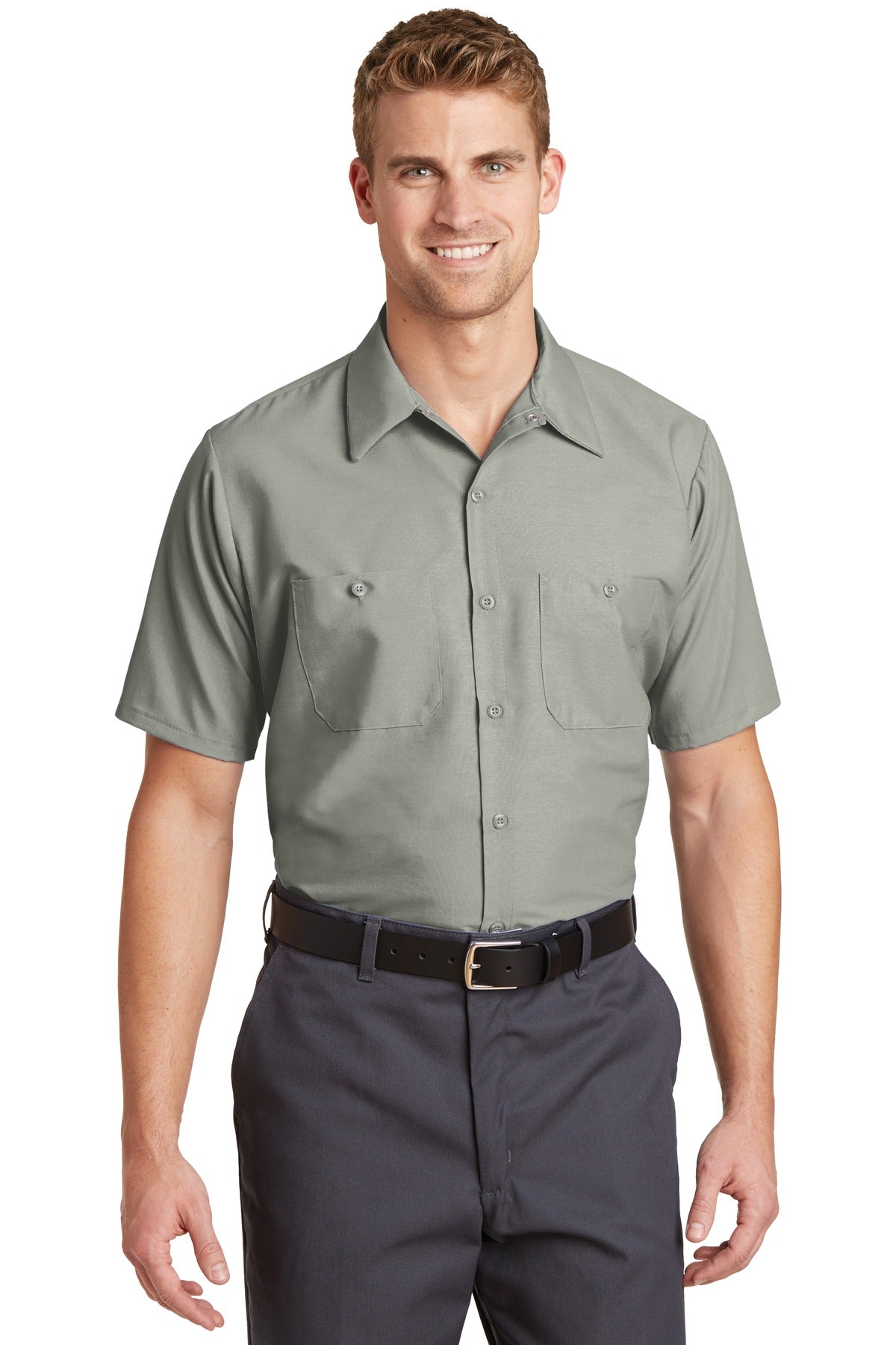 Red Kap Men's Industrial Short Sleeve Work Shirt. SP24 Corporate Apparel Shirts & Tops