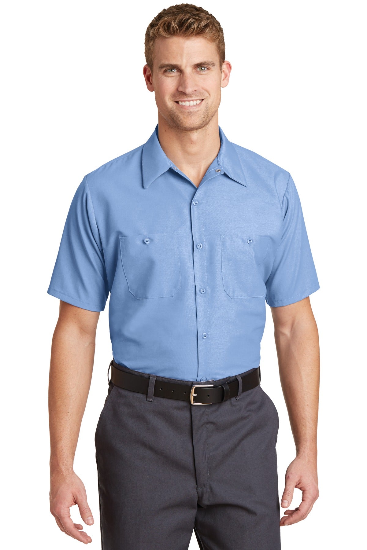 Red Kap Men's Short Sleeve Work Shirt. SP24L Corporate Apparel Shirts & Tops