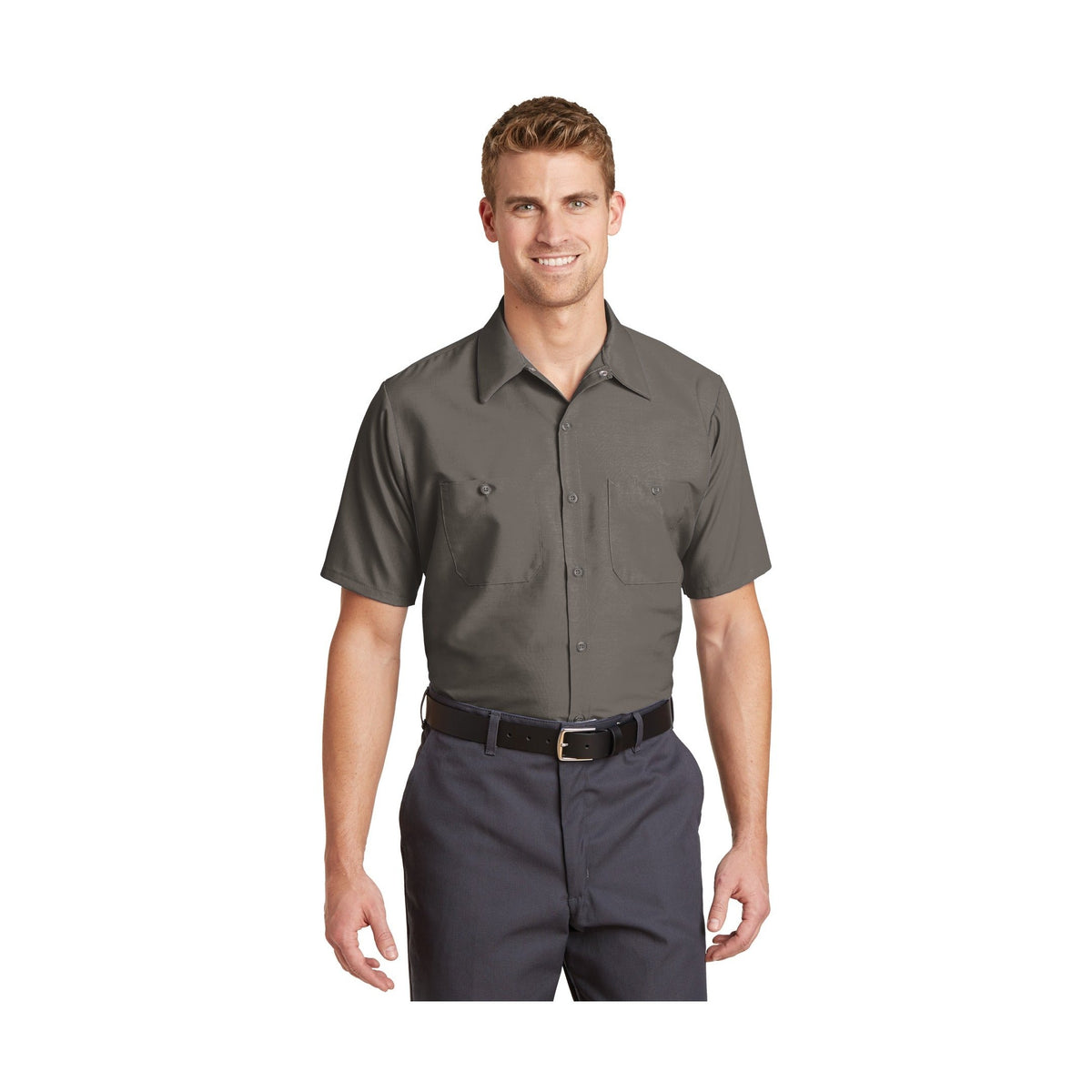 Red Kap Men's Short Sleeve Industrial Work Shirt Corporate Apparel Shirts & Tops