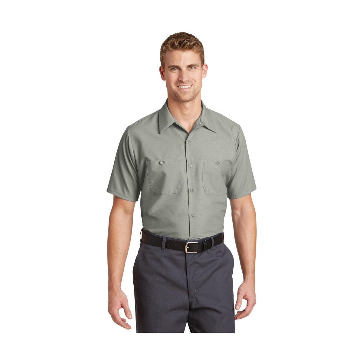 Red Kap Men's Short Sleeve Industrial Work Shirt Corporate Apparel Shirts & Tops
