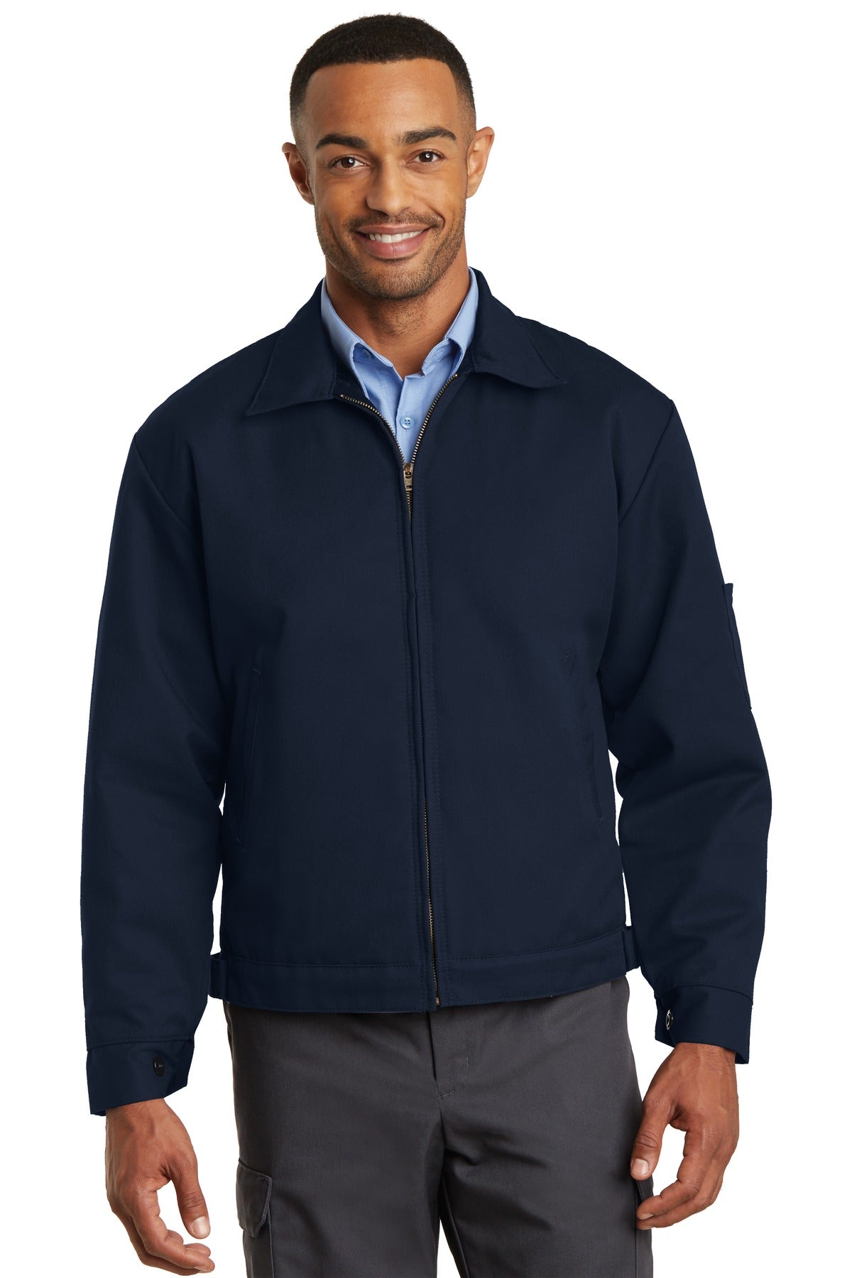 Red Kap Men's Slash Pocket Jacket. JT22 Corporate Apparel Jackets & Vests