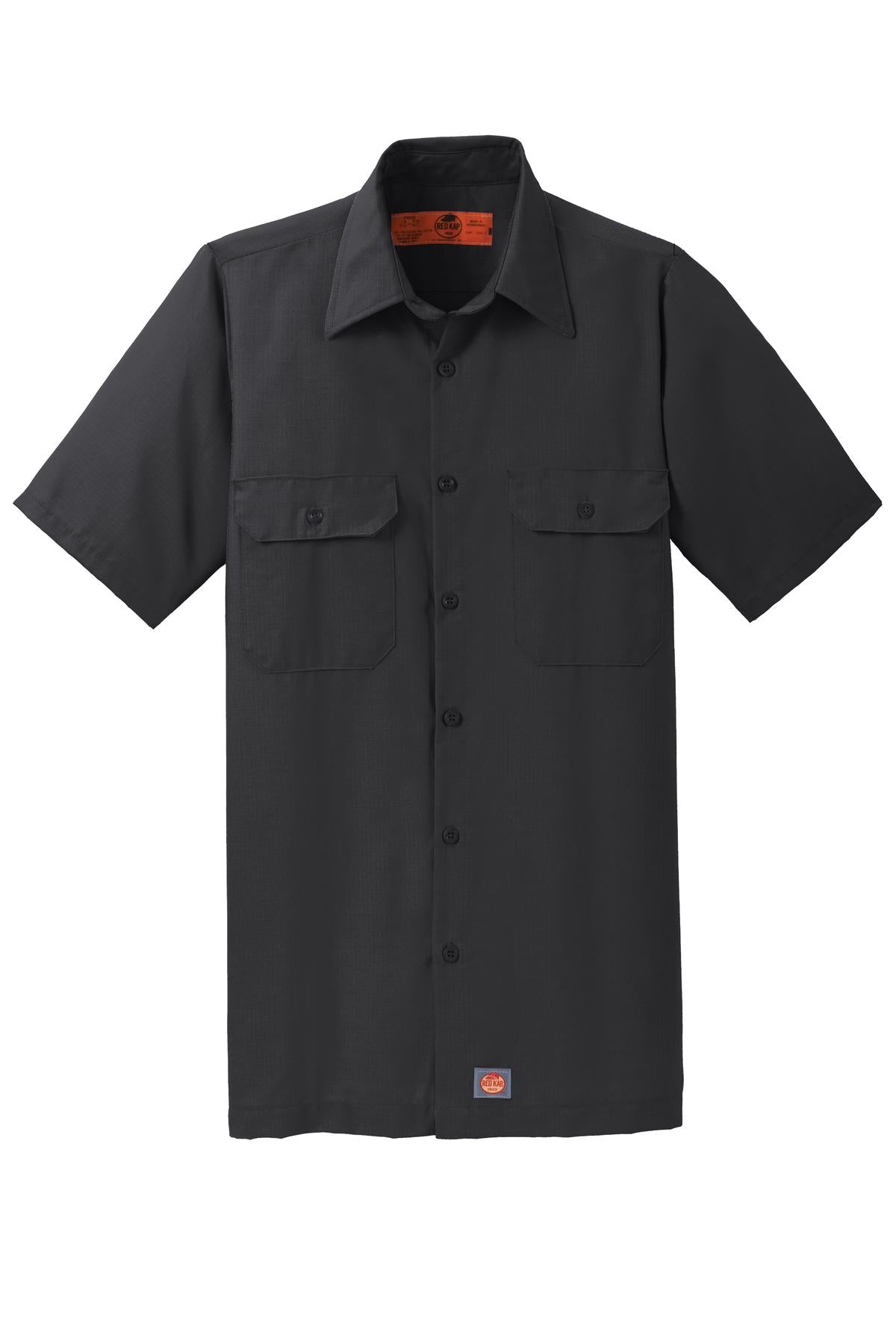 Red Kap Men's Ripstop Short Sleeve Work Shirt. SY60 Corporate Apparel Shirts & Tops