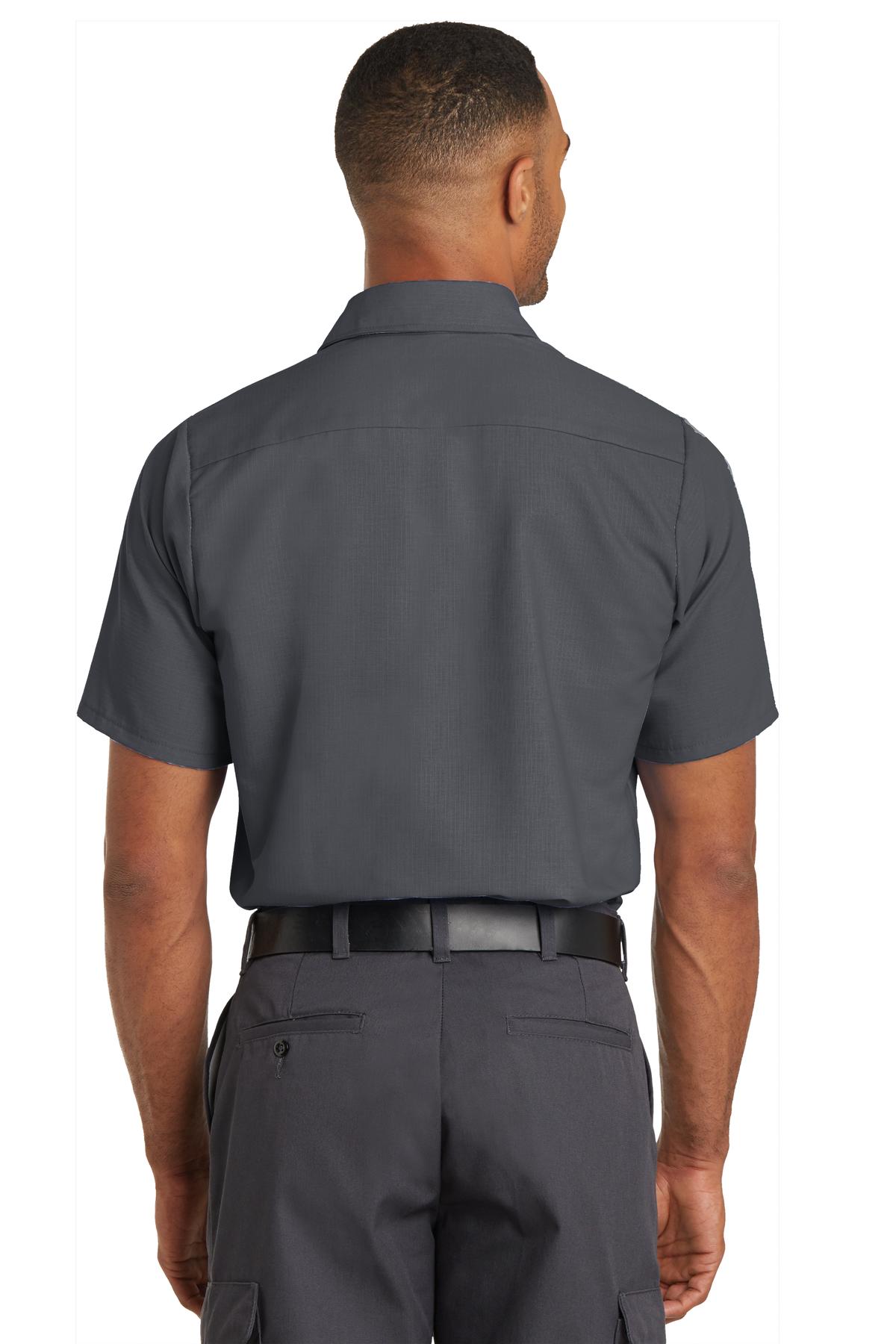 Red Kap Men's Ripstop Short Sleeve Work Shirt. SY60 Corporate Apparel Shirts & Tops