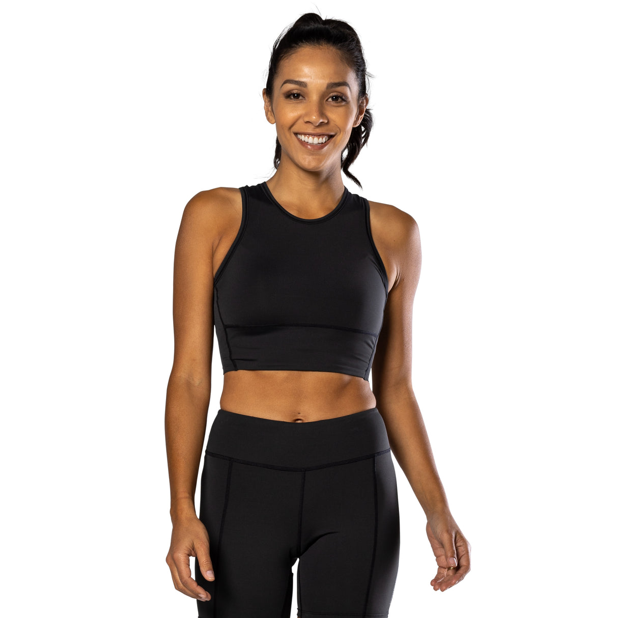 Nathan Womens Interval CropTop Womens Apparel Shirts & Tops