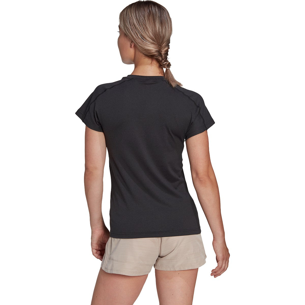 adidas Women's Aeroready Train Essentials Minimal Branding V-Neck Tee Womens Apparel Shirts & Tops