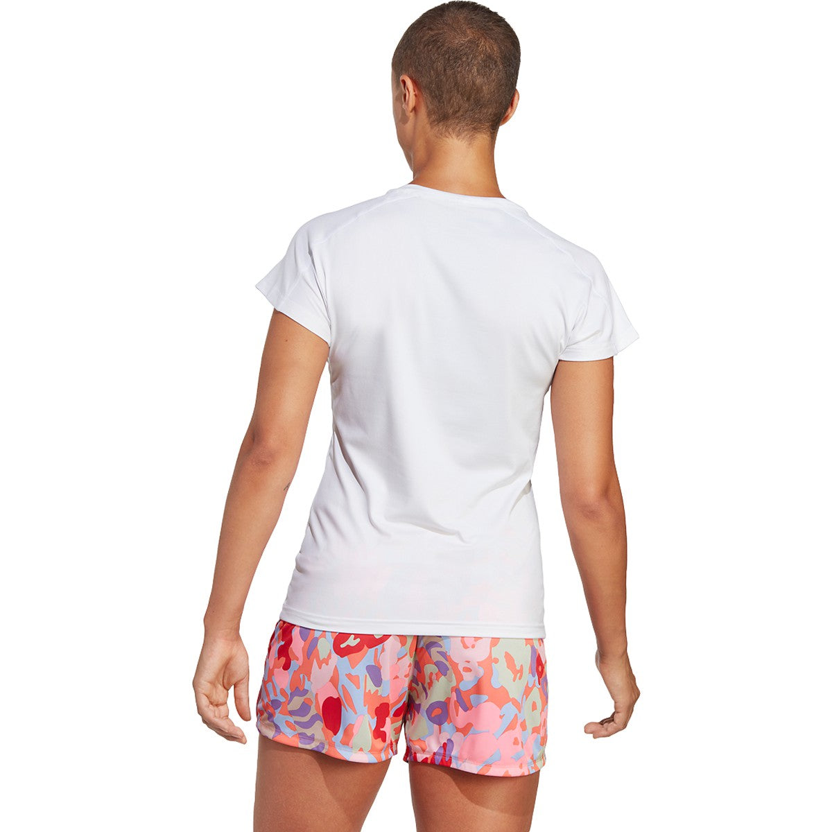 adidas Women's Aeroready Train Essentials Minimal Branding V-Neck Tee Womens Apparel Shirts & Tops