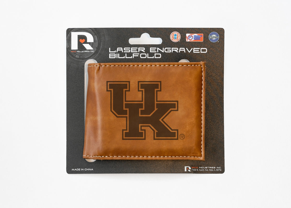Rico Industries NCAA Kentucky Wildcats Laser Engraved Billfold Wallet-3