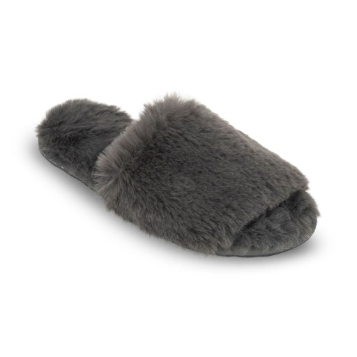 Lemon Women's Waterfront Solid Faux Fur Slide Slippers-1