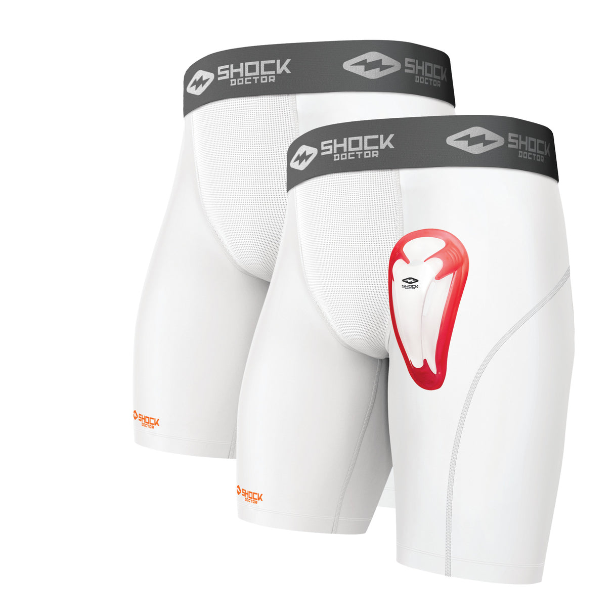 Shock Doctor 2pack Core Compression Short with BioFlex Cup Unisex Accessories Health & Wellness