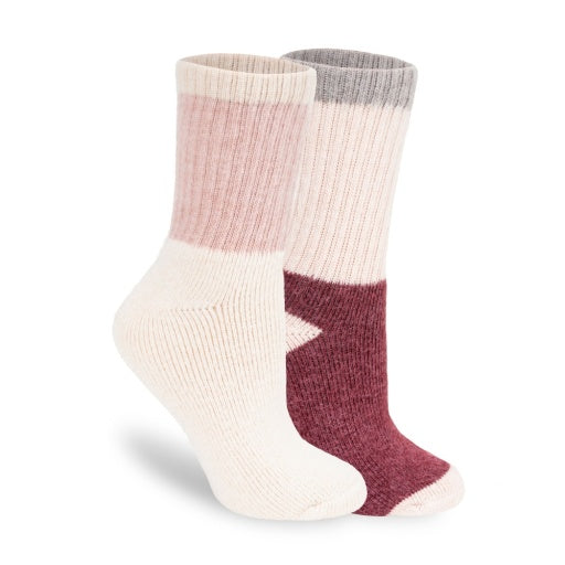 Lemon Women's 2 Pack Ribbed Sweater Top Quarter Crew Socks Unisex Accessories Socks