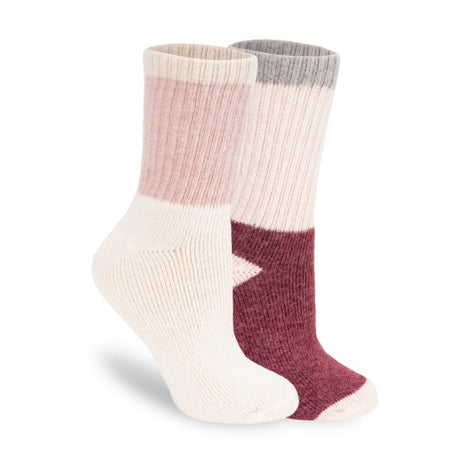 Lemon Women's 2 Pack Ribbed Sweater Top Quarter Crew Socks Unisex Accessories Socks