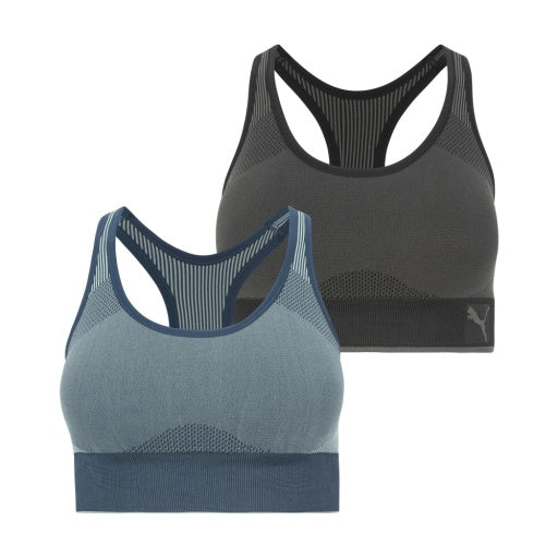 Puma Women's 2 Pack Seamless Sports Bra Womens Apparel Bras & Underwear
