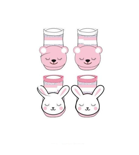 Skechers Girl's 2 Pack Infant S Non Terry Anklet Unisex Accessories Socks