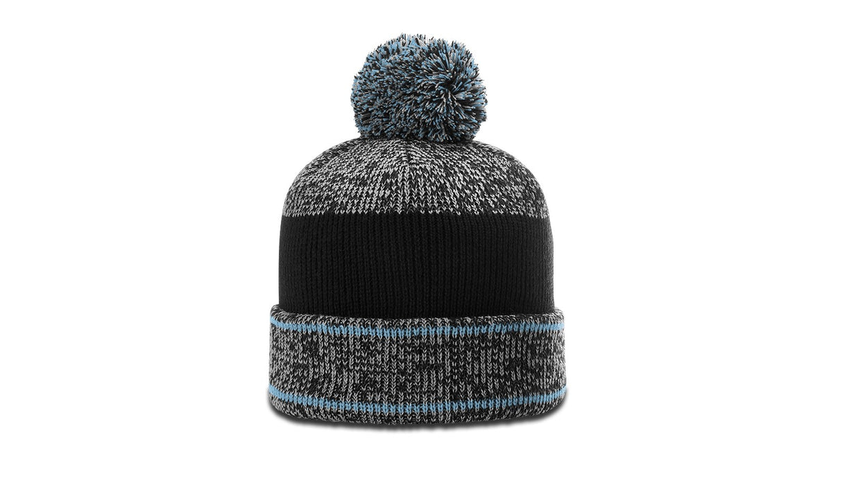 Richardson Heather Beanie with Cuff & Pom Unisex Accessories Hats & Caps