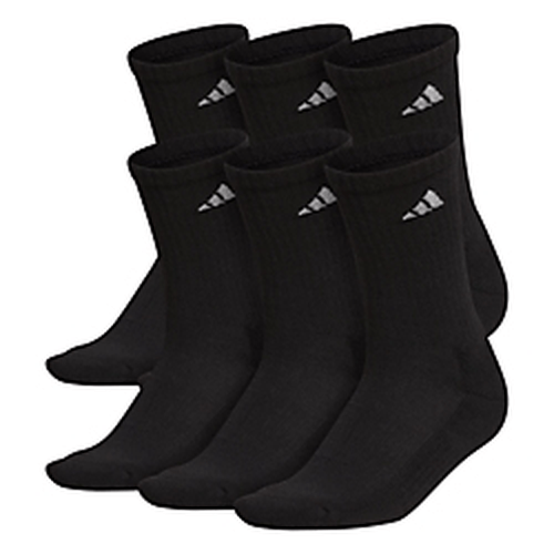 adidas Women's Athletic Cushioned 6-Pack Crew Socks Unisex Accessories Socks