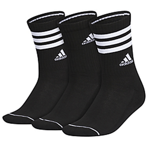 adidas Women's Cushioned 3-Stripe 3.0 3-Pack Crew Socks Unisex Accessories Socks