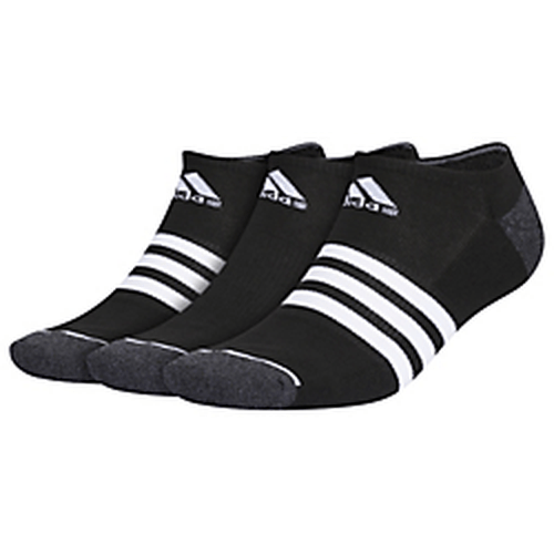 adidas Men's Cushioned 3-Stripe 3.0 3-Pack No Show Socks Unisex Accessories Socks