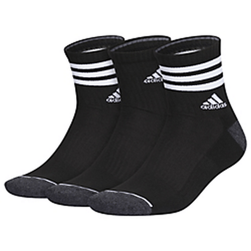adidas Men's Cushioned 3-Stripe 3.0 3-Pack High Quarter Socks Unisex Accessories Socks