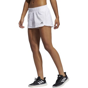 adidas Women's Pacer 3 Stripe Woven Shorts Womens Apparel Shorts