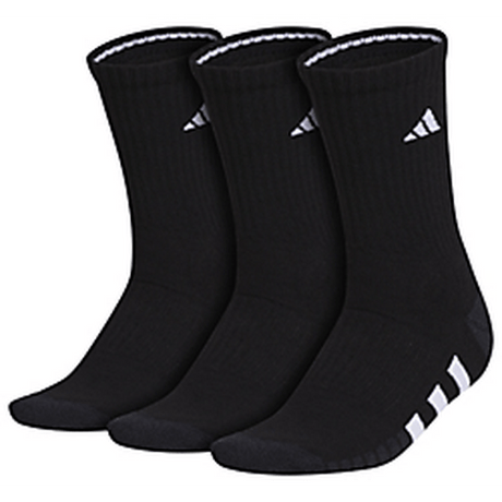 adidas Women's Cushioned 3.0 3-Pack Crew Socks Unisex Accessories Socks