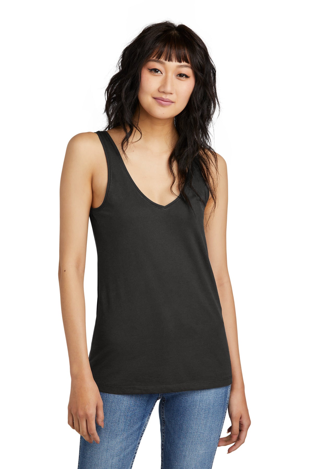 District ® Women’s Perfect Blend ® CVC V-Neck Tank Womens Apparel Shirts & Tops