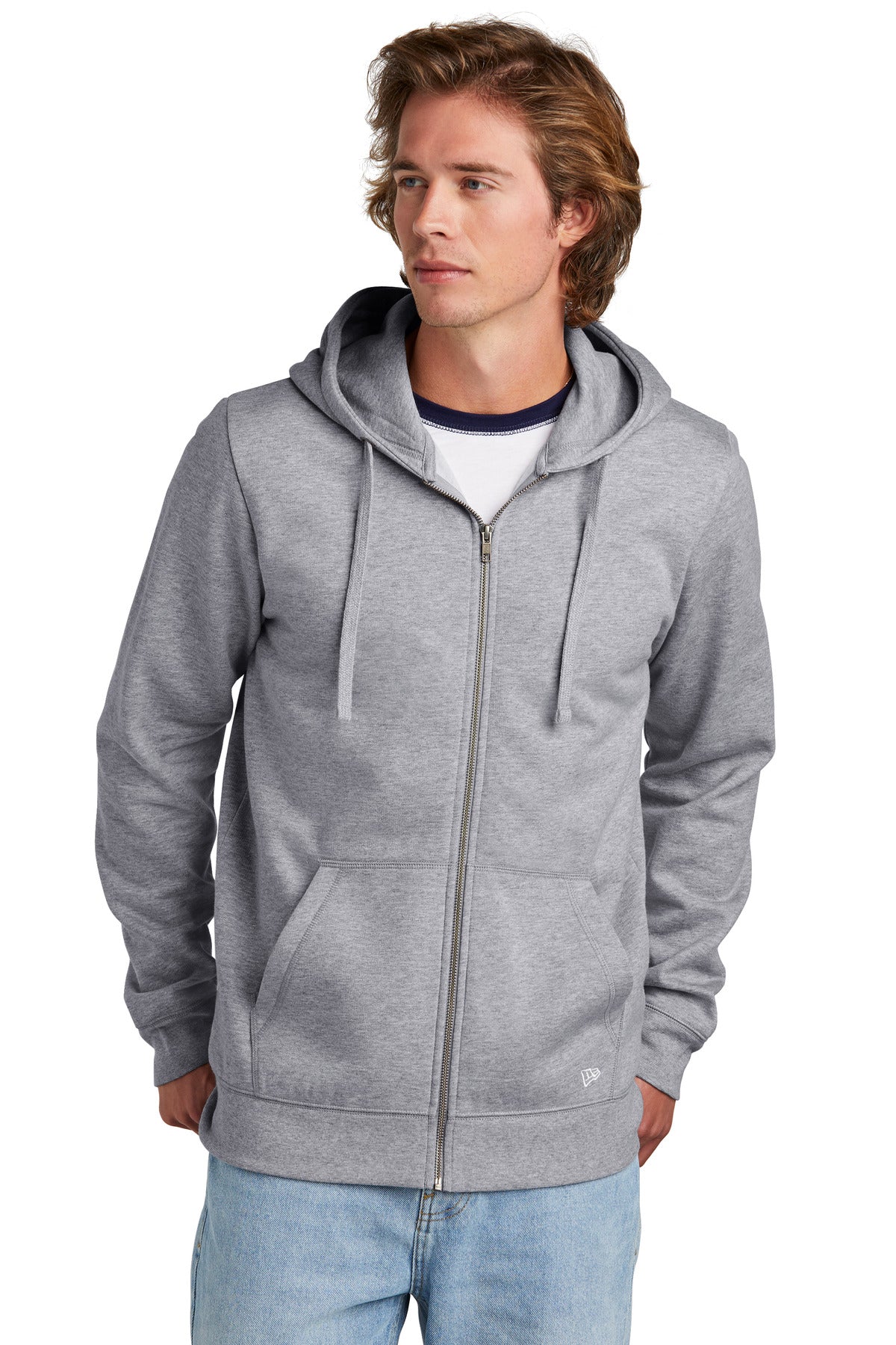 New Era Comeback Fleece Full-Zip Hoodie. NEA551 Corporate Apparel Sweatshirts & Fleece