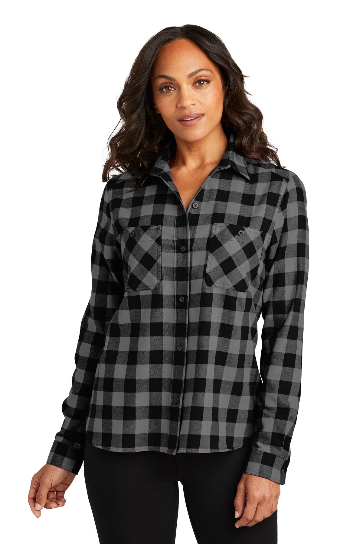 Port Authority® Ladies Plaid Flannel Shirt Womens Apparel Shirts & Tops