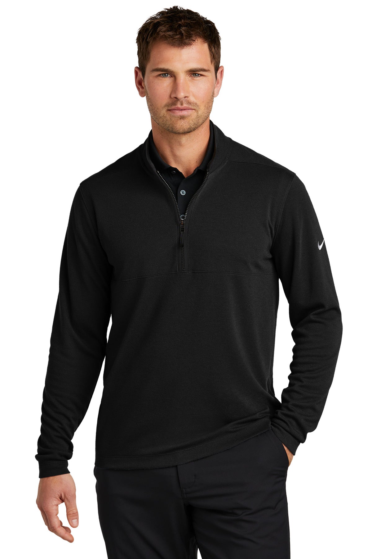 Nike Men's Textured 1/2 Zip Cover-Up. NKDX6702 Corporate Apparel Sweatshirts & Fleece