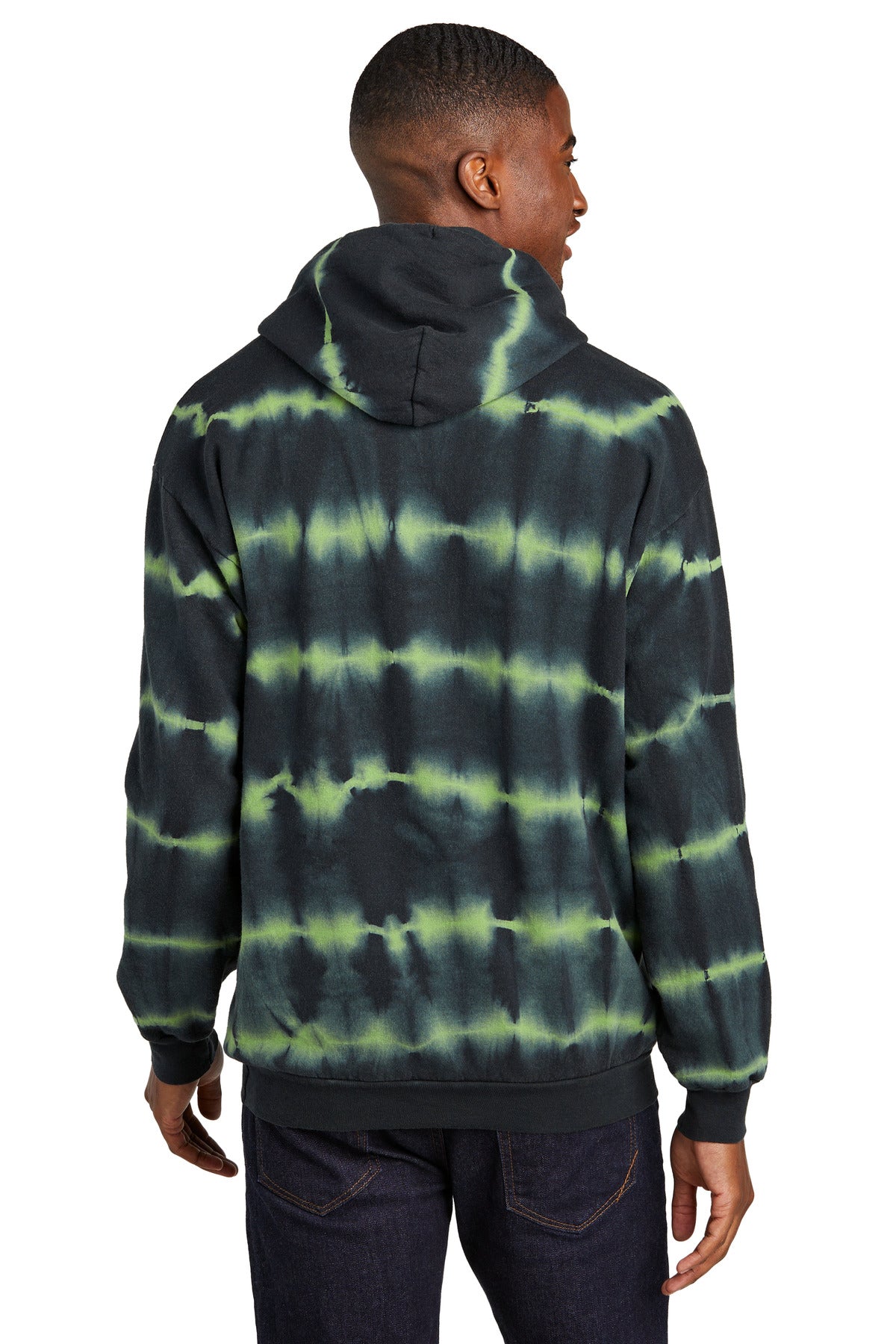 Port & Company Men's Allover Stripe Tie-Dye Fleece Mens Apparel Sweatshirts & Fleece