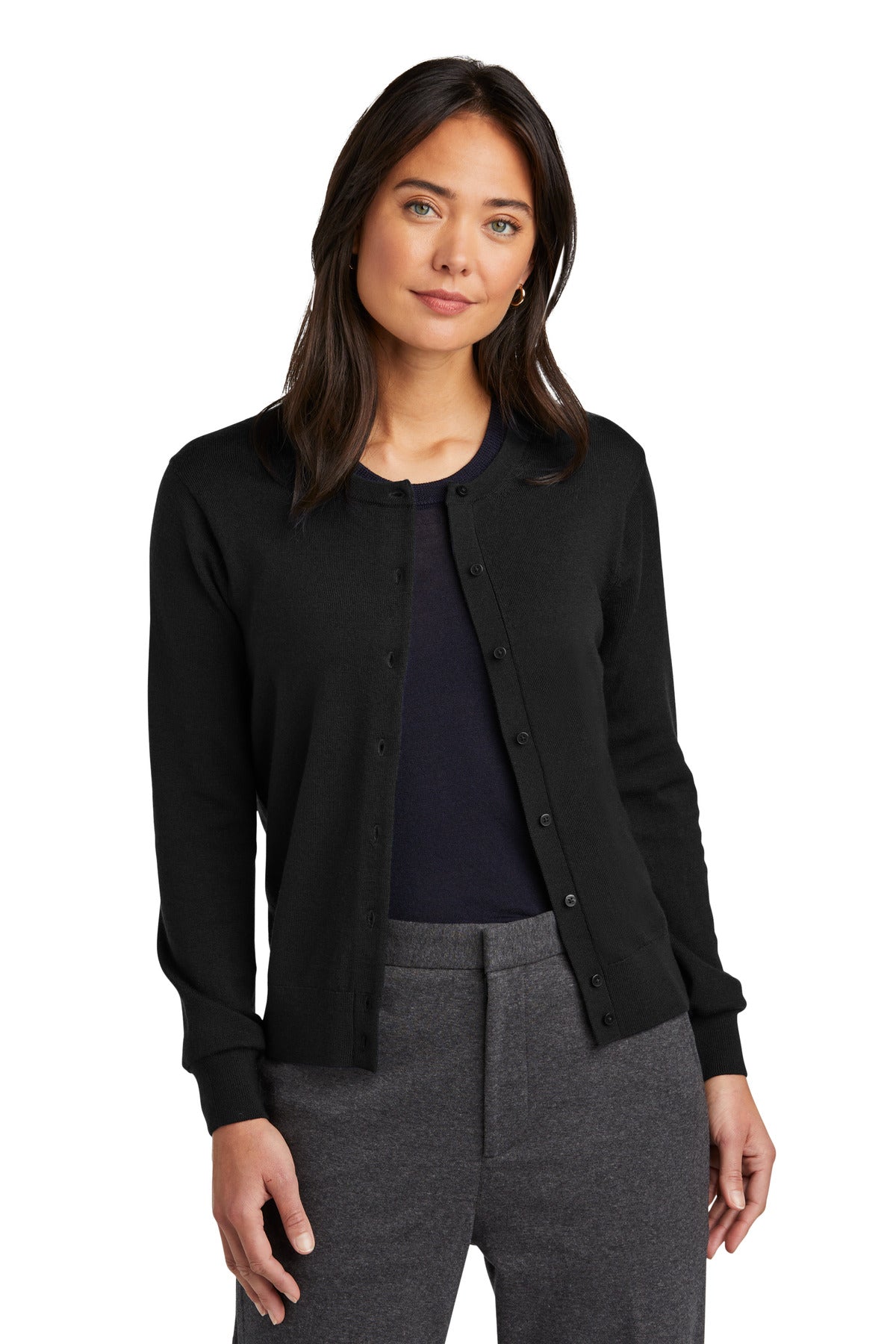 Brooks Brothers Women's Washable Merino Cardigan Sweater. BB18413 Corporate Apparel Sweatshirts & Fleece