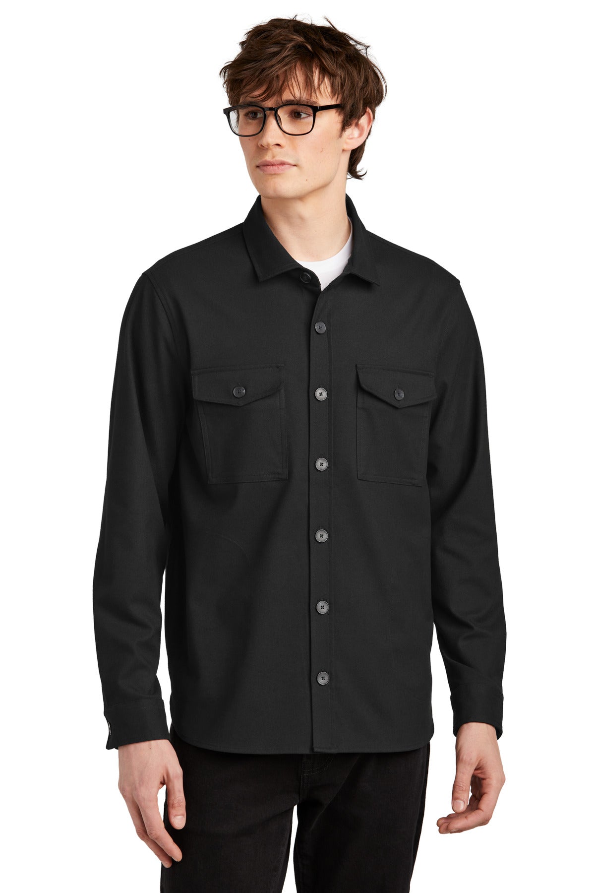 Mercer+Mettle™ Long Sleeve Twill Overshirt Mens Apparel Shirts & Tops