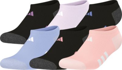 adidas Girl's Athletic Cushioned 6-Pack No Show Socks Unisex Accessories Socks