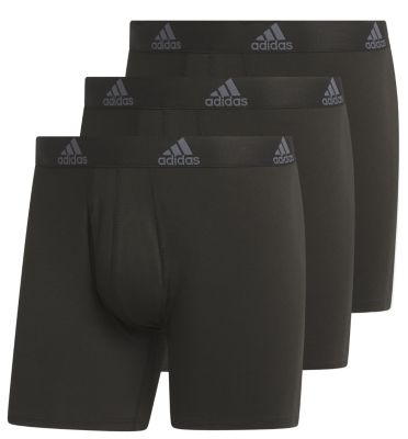 adidas Men's Stretch Cotton Big & Tall Boxer Brief 3-Pack Mens Apparel Underwear
