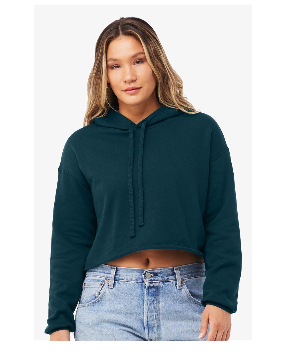 BELLA + CANVAS Women's Crop Fleece Hoodie Womens Apparel Sweatshirts & Fleece