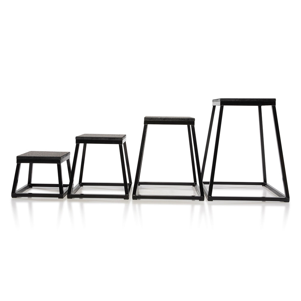 Power Systems Power-Plyo Boxes Black Exercise & Wellness Functional Training Plyo Boxes