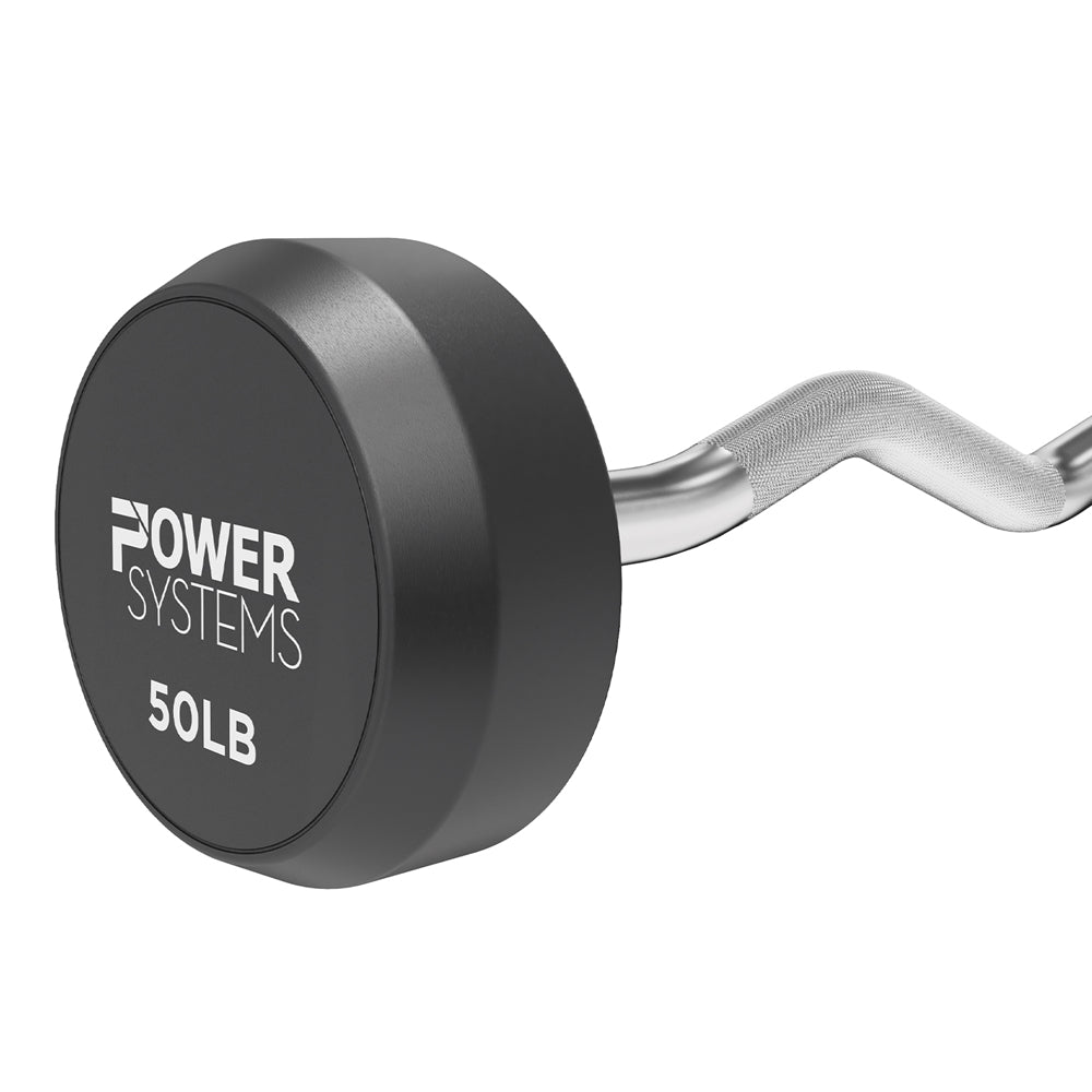 Power Systems ProStyle Fixed Barbell EZ Curl Handle Exercise & Wellness Strength Bars & Plates