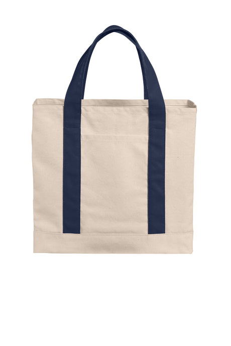 Port Authority Cotton Canvas Two-Tone Tote Bag Unisex Accessories Bags & Backpacks