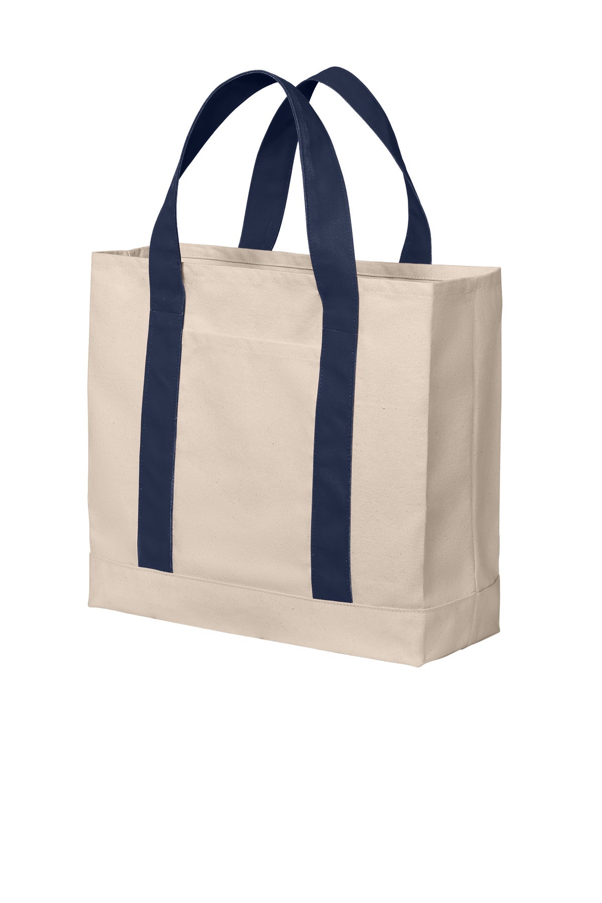 Port Authority Cotton Canvas Two-Tone Tote Bag Unisex Accessories Bags & Backpacks
