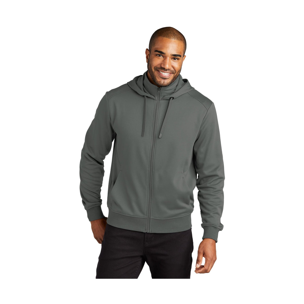 Port Authority Men's Smooth Fleece Hooded Jacket F814