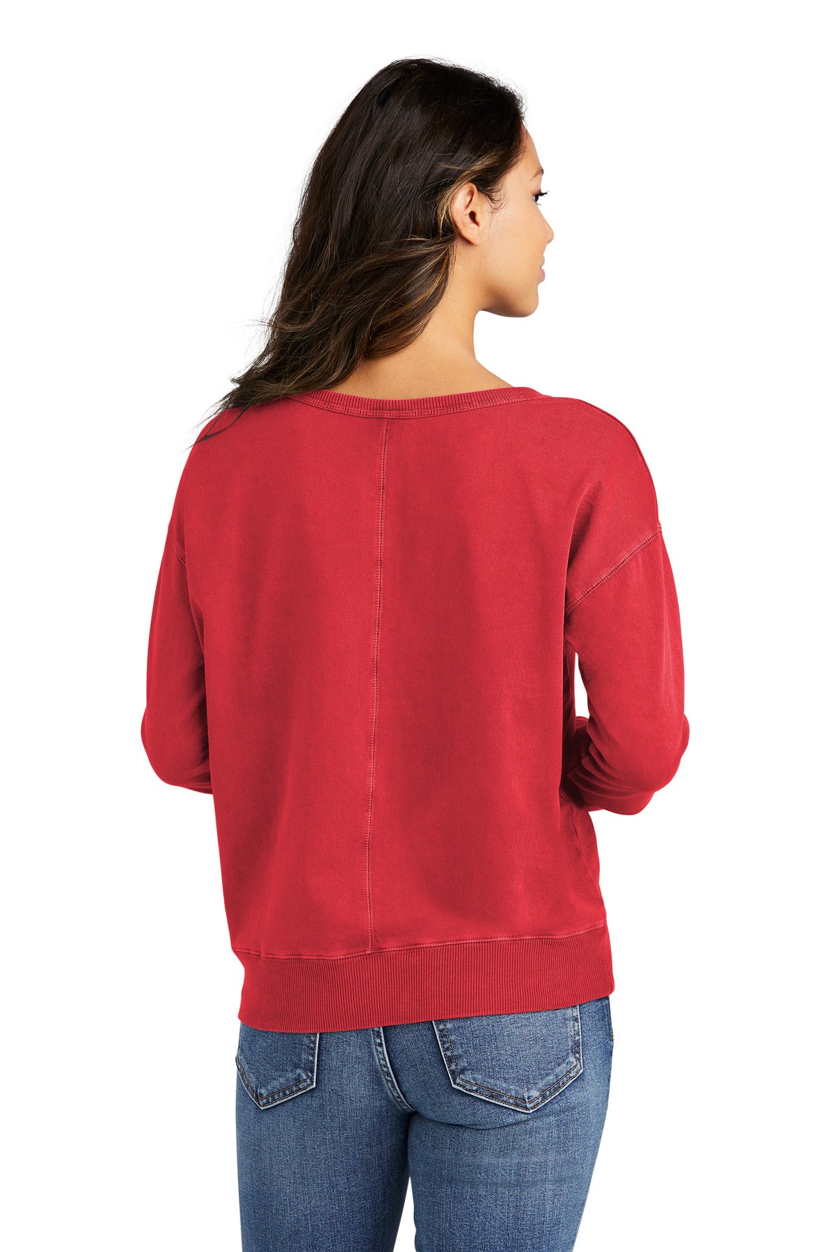Port & Company Ladies Beach Wash Garment-Dyed V-Neck Sweatshirt Womens Apparel Sweatshirts & Fleece