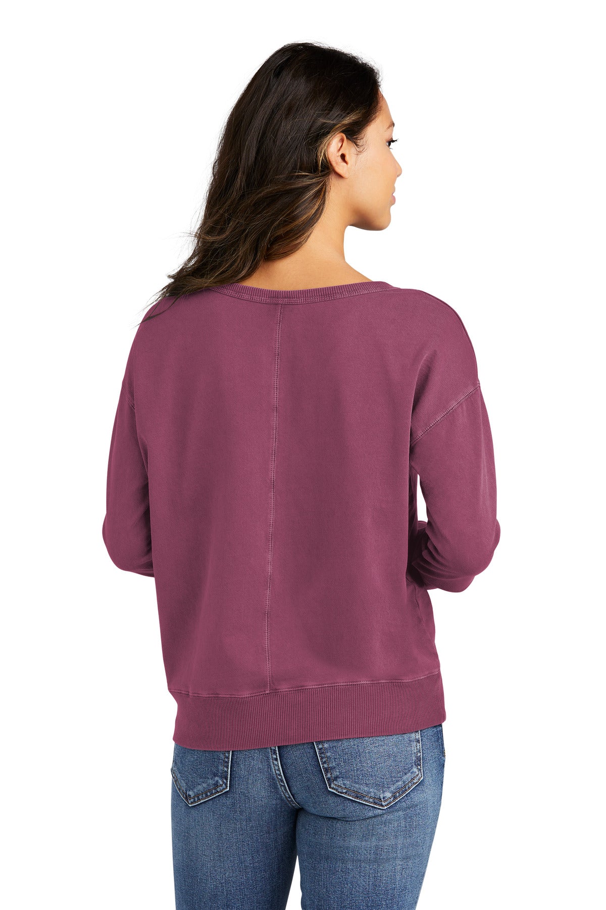 Port & Company Ladies Beach Wash Garment-Dyed V-Neck Sweatshirt Womens Apparel Sweatshirts & Fleece