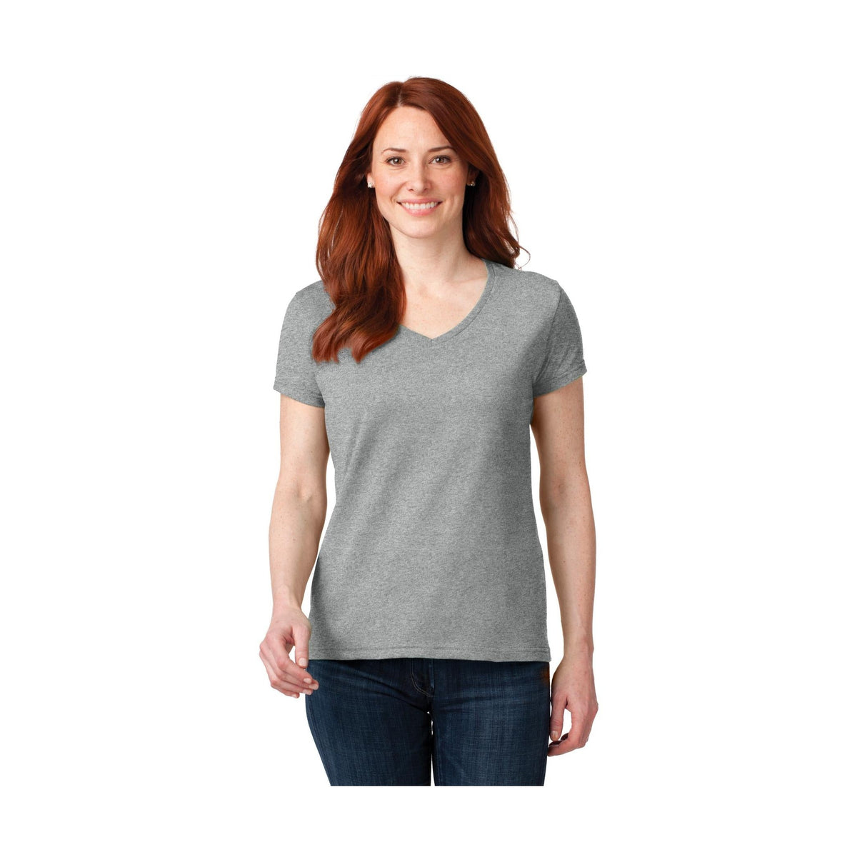 Anvil Women's 100% Combed Ring Spun Cotton V-Neck T-Shirt