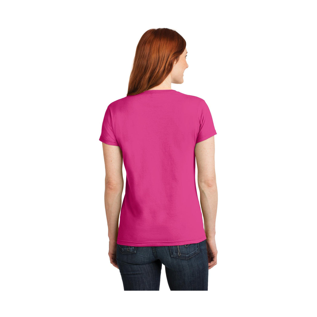 Anvil Women's 100% Combed Ring Spun Cotton V-Neck T-Shirt-2