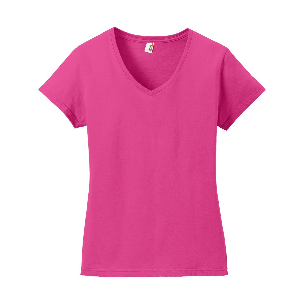 Anvil Women's 100% Combed Ring Spun Cotton V-Neck T-Shirt-3